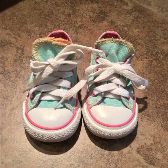 Converse Other - Tiffany Blue Converse w/2 fold double tongue